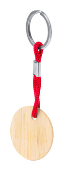 Bambusz Cirbam Kulcstartó Színes Zsinórral  