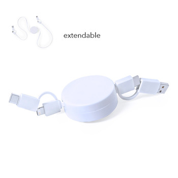 Kiotex Univerzális Töltőkábel: Micro USB, Type C, Lightning  