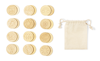 Lauby Fa Játék Készlet 24db Pamut Táskával  