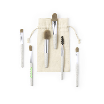 Környezetbarát Sminkecset Készlet 6 Darabos - Pamut Tok