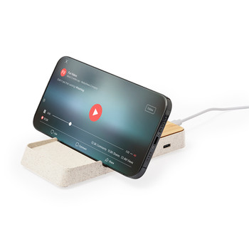 Barichen 15W Vezeték Nélküli Töltő Bambusz Dizájnnal  