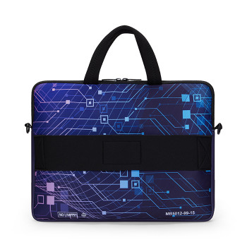 Szublimált, cipzáras neoprén laptop tok bőröndre illeszkedő pánttal.