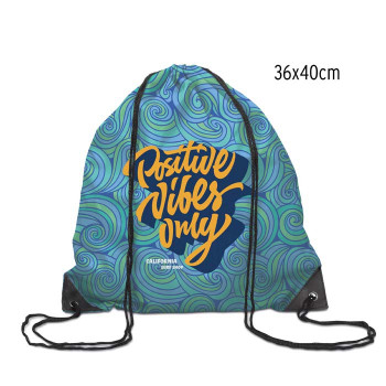 rPET húzózsinóros táska PU megerősített sarkokkal