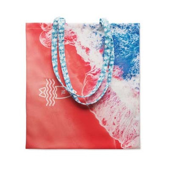 RPET szublimációs bevásárlótáska: 38x42 cm.