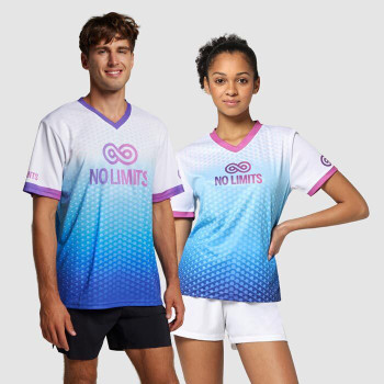 V-nyakú, interlock poliészter 130 g/m2