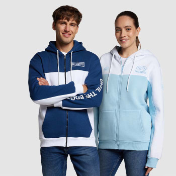 2 színű kapucnis pulóver 320 g/m² PES-pamut