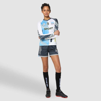 Hosszú raglán ujjú, V-nyakú sport mez