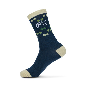 Egyedi dizájn szerinti merinó gyapjú jacquard crew zokni.