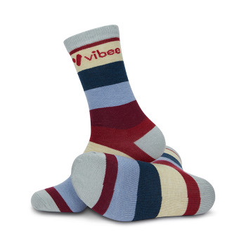 Egyedi dizájn szerinti merinó gyapjú jacquard crew zokni.