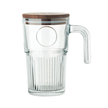 VITRIO JAR Üveg bögre 450 ml akácfedél (MO2751)