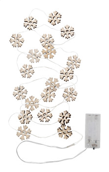 Karácsonyi fényfüzér 20 LED hópehely AP800204