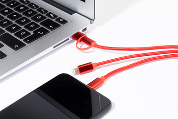 Kulcstartós USB töltőkábel – újrahasznosított (AP864127)