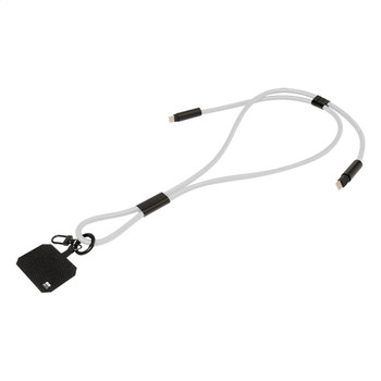 60 W RPET mobiltartós nyakpánt kábellel (AP864133)