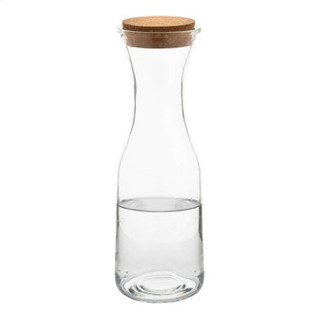 Újrahasznosított üveg kancsó parafa tetővel 1000 ml