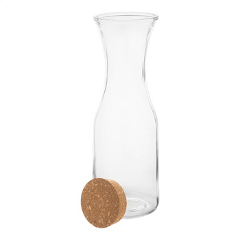 Újrahasznosított üveg kancsó parafa tetővel 1000 ml