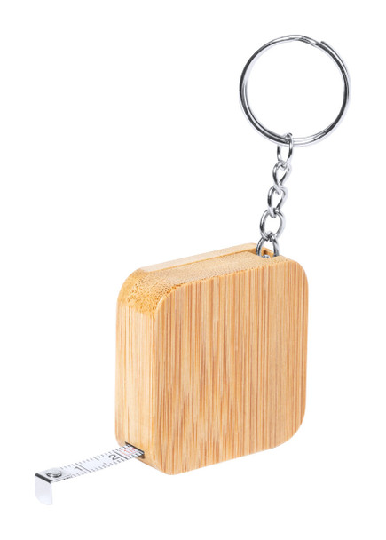 Axler 1m bambusz mérőszalag kulcstartóval