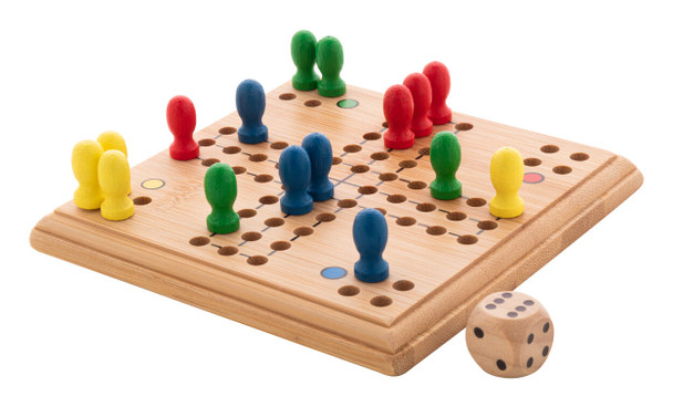 Arcus Bambusz Ludo Játék Pamut Tasakban - Ajándéktárgy  