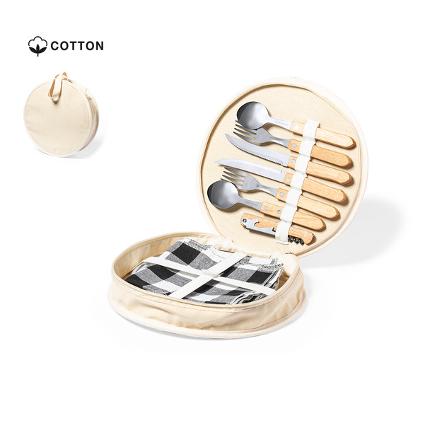 Scotty 12 részes Piknik Szett - 2 fős készlet kockás mintával  