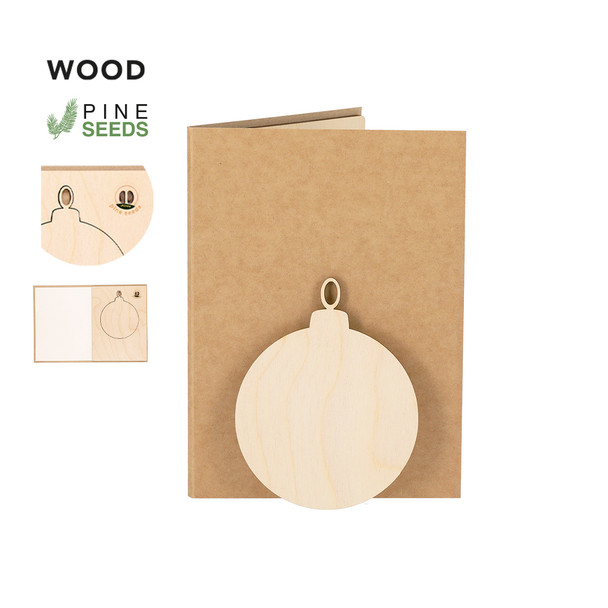 Astrox Fenntartható Karácsonyi Képeslap Fenyőmaggal  