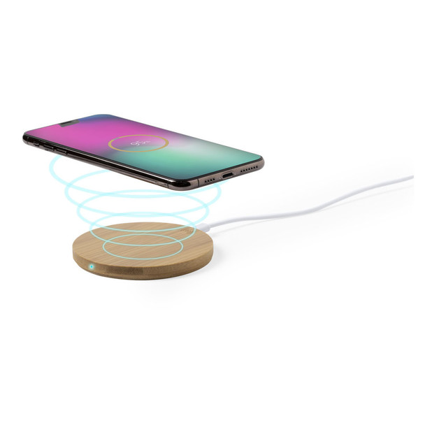 Hebant Bambusz Vezeték nélküli Töltő 10W