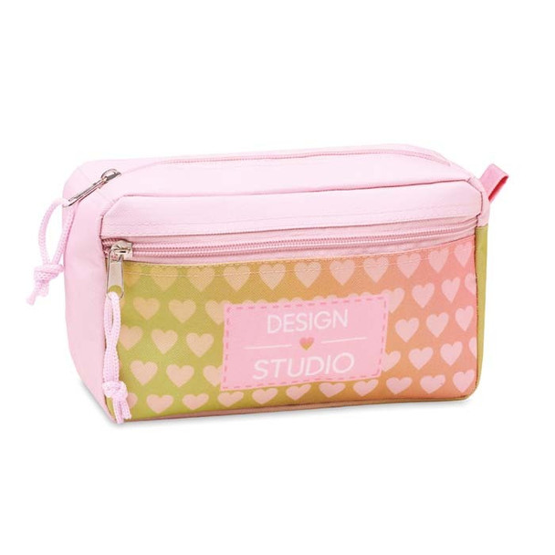 4 szín kolor emblémázott kozmetikai táska 600D poliészterbol