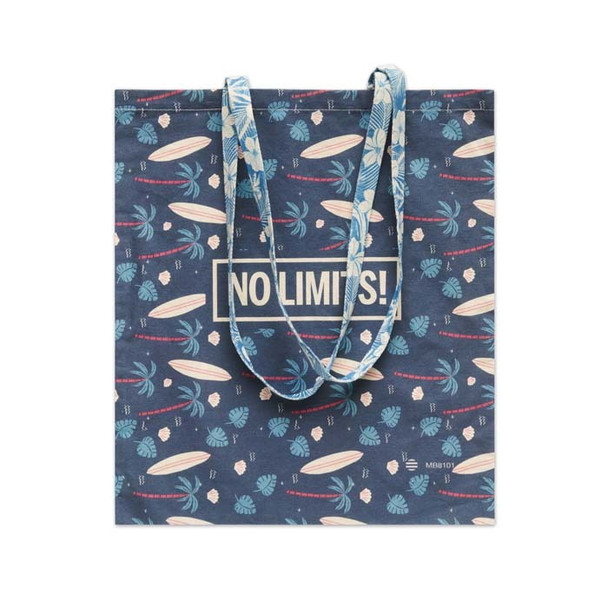 Pamutvászon bevásárlótáska hosszú fülekkel (38x42 cm).