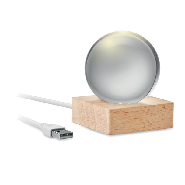 LIGHT LED üveggömb (MO2689) – USB, FSC papírnehezék