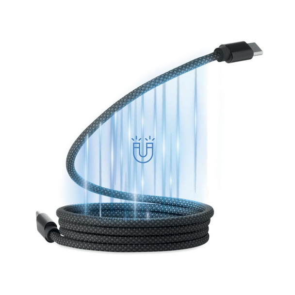 BRAID fonott mágneses C-C kábel RPET 60W (MO2778)