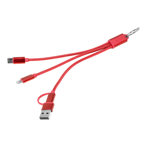 Kulcstartós USB töltőkábel – újrahasznosított (AP864127)
