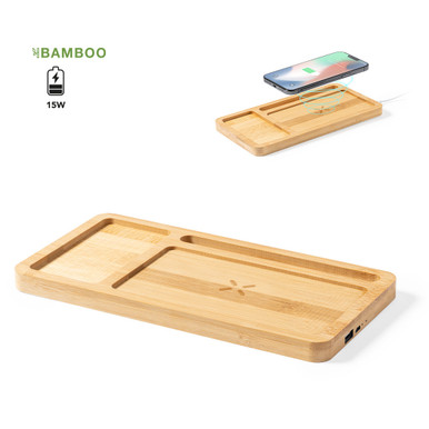 A legjobb vezeték nélküli bambusz mappatöltő, 15W, USB