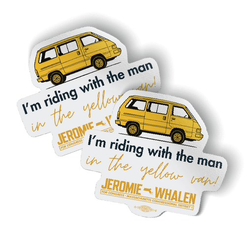 I'm riding with the man (4" x 3.6" Vinyl Sticker -- Pack of Two!)