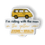 I'm riding with the man (4" x 3.6" Vinyl Sticker -- Pack of Two!)