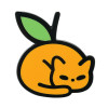 Orange Cat Enamel Pin – Fruit-Inspired Brooch – main view