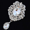 Geometric Crystal Drop Brooch – Design XZ1676-1 (1)