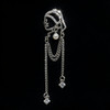 Silver-Tone Pearl Lady Tassel Brooch – Cubic Zirconia – main view