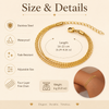Slim Layered Link Bracelet – Stainless Steel – view 3
