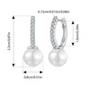 Pearl & Moissanite Drop Hoop Earrings – Sterling Silver – main view