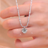 1 ct Moissanite Pendant Necklace – 40–45 cm Sterling Silver – view 3