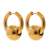 18K gold PVD stainless steel ball hoop earrings (1)