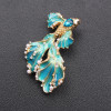 Teal Enamel Goldfish Brooch
