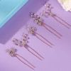 Gold-Tone Floral Bridal Hair Pins – 12-Piece Set
