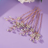 Gold-Tone Floral Bridal Hair Pins – 12-Piece Set