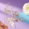 Gold-Tone Floral Bridal Hair Pins – 12-Piece Set