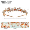 Gold Faux Pearl and Crystal Leaf Bridal Headband