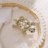 Clear Crystal Cage-Shell Turtle Brooch