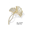 Gold-Tone Crystal Ginkgo Leaf Brooch (4)