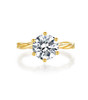 Vine Lab-Grown Diamond 18K Yellow Gold Engagement Ring 6 Claw