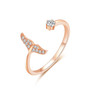 Fashionable Group Set Whale 18K Rose Gold Lab-Grown Diamond Ring 0.13ct IGI