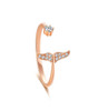 Fashionable Group Set Whale 18K Rose Gold Lab-Grown Diamond Ring 0.13ct IGI