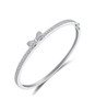 Cluster Set Fashionable 18K White Gold Lab-Grown Diamond Bracelet 1ct D VS1 IGI